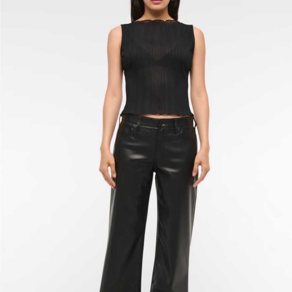 Abercrombie & Fitch 90s best low rise vegan leather pants